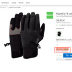 La tabella taglie di un produttore nella pagina prodotti dello shop Bergzeit