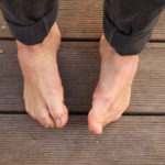 piedi sul borso esterno