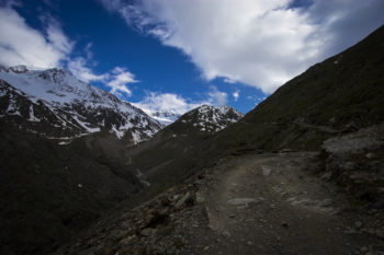 passaggio per raggiungere il rifugio Martin Busch