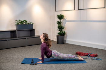 Posizione del cane a testa in su