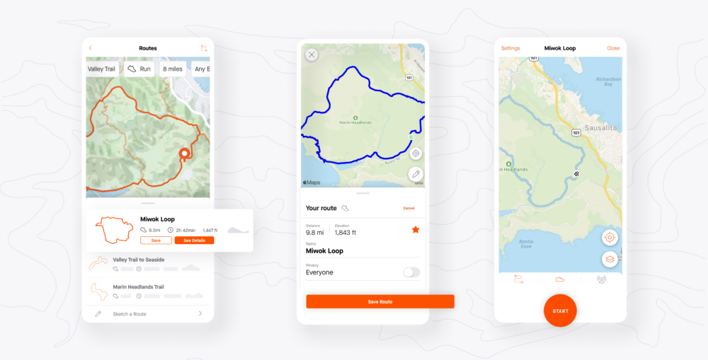Uno screenshot di Strava