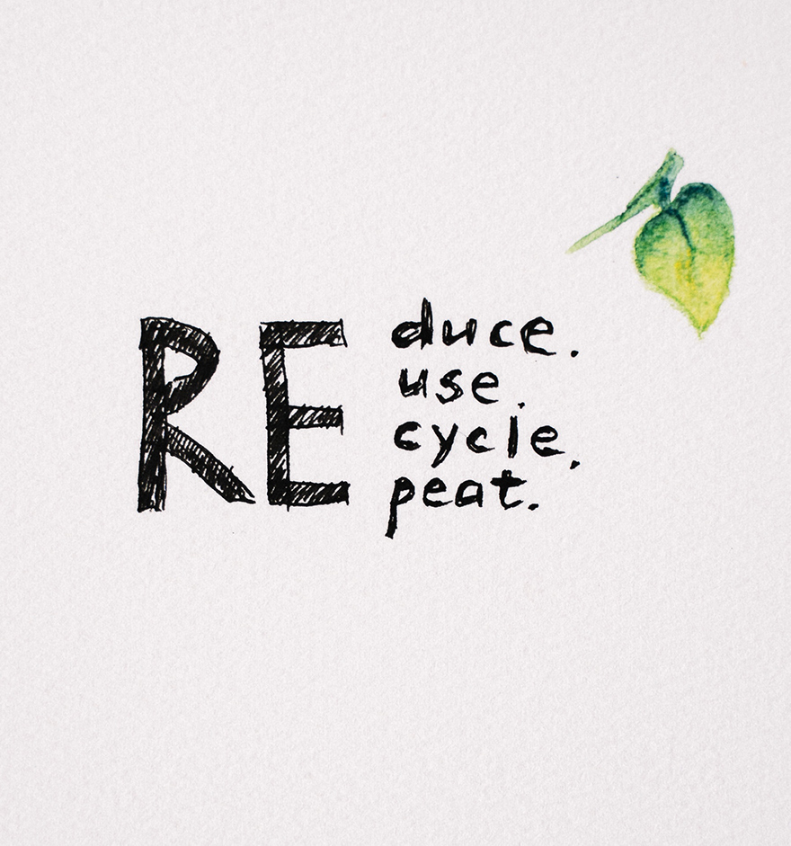 reduce, recyckle, reuse